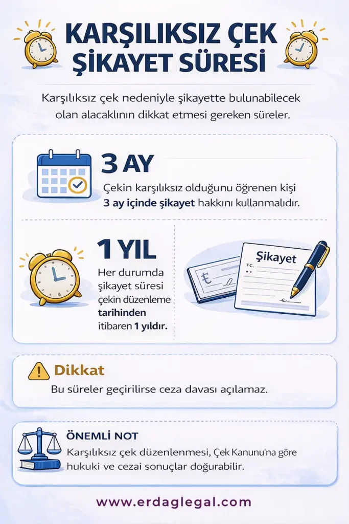 Karşılıksız Çek Şikayet Süresi Kaç Gündür?