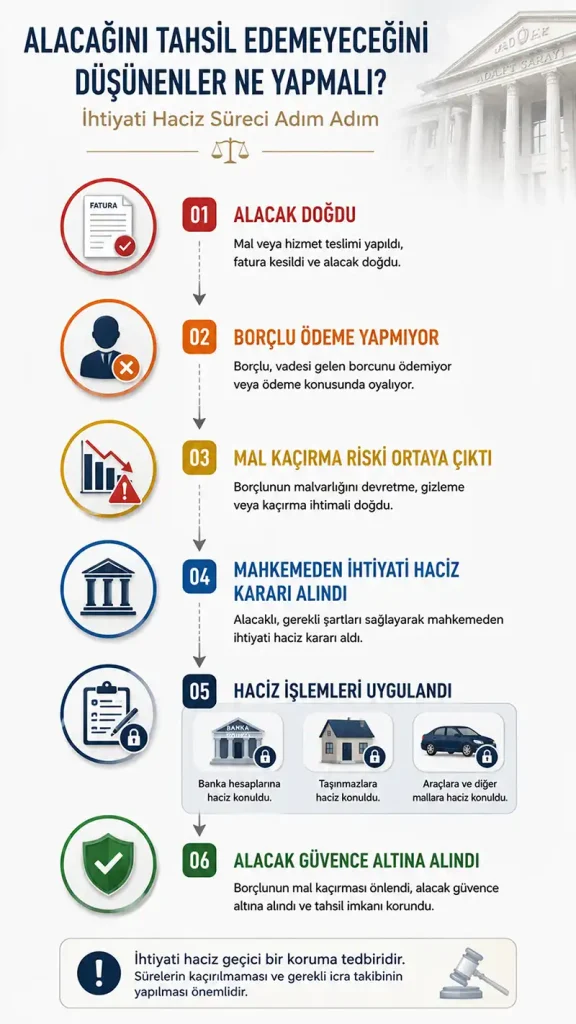 İhtiyati Haciz Nasıl Yapılır: Adım adım süreç