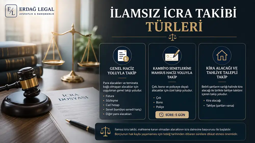 İlamsız İcra Takibi Türleri Nelerdir?